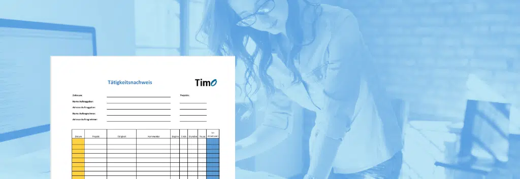 Kostenlose Tätigkeitsnachweis-Vorlage (Excel & PDF)